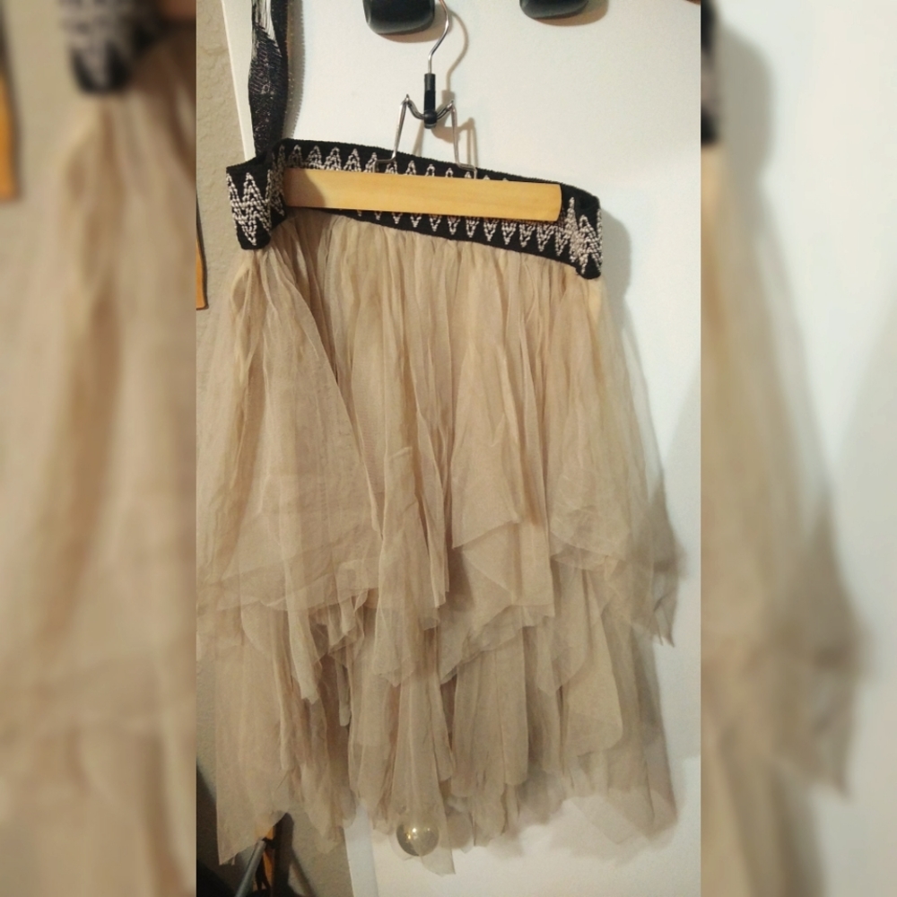 Tan Tulle Skirt